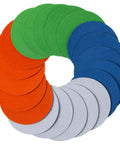 Premium Self Adhesive Circular Sanding Discs With Flocking Material For Blending And Finishing 20 Pack showing assorted sanding pads.