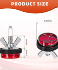 Six Pack Red Reflective Motorcycle License Plate Bolts And Nuts Kit With M5 Round Screws product dimensions displayed