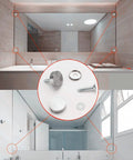 Slick Decorative Mirror Screws With Stainless Steel Caps And Solid Fasteners for a mirror installation in a modern bathroom.