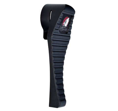 Cobra CNC Machined Aluminum Recoil Buttpad With Quick Detach Hole For 1.25 Inch Tube Black Ergonomic Lightweight Pad Side View