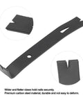 Carbon Steel Pry Bar With Nail Puller And Claw, Beefy Heavy Duty Demolition Tool, flat wide claw, durable black finish