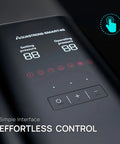 Smart 45 Whole House Water Pressure Booster Pump interface with touch controls and pressure display.