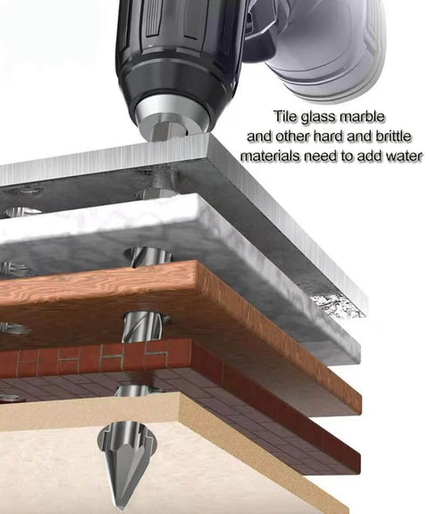 SONCHIE 8-pack high-strength eccentric twist drill bits for concrete, glass and masonry with storage case