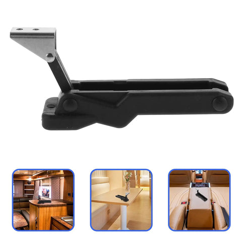 Soft Rubber Draw Latch For Cargo Boxes And Storage Racks, black marine grade lock shown in three different applications on various surfaces