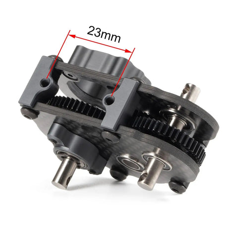 Side view of Ultralight Carbon Fiber Overdrive Transmission OD3 For AR44 Capra Axle LCG 1x10 RC Rock Crawler, showing 23mm width