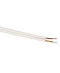 Six Foot White Lamp Cord With Rotary Switch And Polarized Plug, Stripped Ends For Wiring And Lamp Repair, UL Listed Safe, Durable SPT1 Wire, Ideal For Rewiring Lamps. white cord with stripped ends