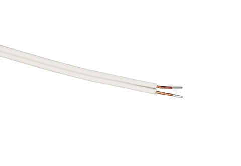 Six Foot White Lamp Cord With Rotary Switch And Polarized Plug, Stripped Ends For Wiring And Lamp Repair, UL Listed Safe, Durable SPT1 Wire, Ideal For Rewiring Lamps. white cord with stripped ends