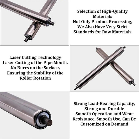 Conveyor Roller Replacement Heavy Duty Stainless Steel Gravity Transmission With Galvanized End for Industrial Conveyor Systems