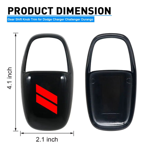 Gear Shift Knob Head Cover for Dodge Charger Challenger Durango ABS Interior Shell Insert Decoration Protector with Red Trim