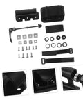 Components of Sturdy Aluminum Roof Rack Bike Carrier Mount With Quick Release Fork Bracket Built Tough For Easy Car Roof Transport