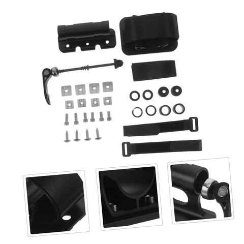 Components of Sturdy Aluminum Roof Rack Bike Carrier Mount With Quick Release Fork Bracket Built Tough For Easy Car Roof Transport