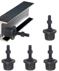 Beefy I Beam Trolley Rollers For Steel Channel Hoists With Universal Fit And Dual Bearings Pack Of 4 550 Lbs Each shown with I-beam