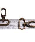 Dead Nuts Sturdy Curved Zinc Alloy Swivel Trigger Clasps For One Inch Webbing Bag Hardware Pack Of Twenty on measuring ruler.