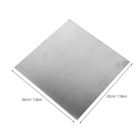 Heavy Duty Stainless Steel Square Sheet Metal Plate 200X200X2Mm Solid Custom Fabrication ready for welding and prototyping, showing smooth surface.