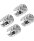 20 Pcs M4 8mm Threaded Inserts Self Tapping Helical Coil Repair Kit For Aluminum Plastic Wood And Metalworking DIY Projects Easy Install Secure Fit Restores Damaged Holes And Prevents Stripouts, four silver inserts
