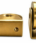 Rock Solid 3.5 Inch Heavy Duty Solid Steel V Groove Industrial Caster Wheel With Secure Locking Brake side view detail.