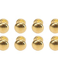 8pcs Miniature Round Head Pull Handles Set for Dollhouse Cabinets and Drawers, 1:12 Scale Metal Knob Hardware in Gold Tone