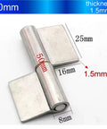Stainless Steel Weldable Door Hinge Without Holes For Cabinets And Drawers, Heavy Duty Chest Of Drawers Hardware Accessory, 1 Piece, Color T