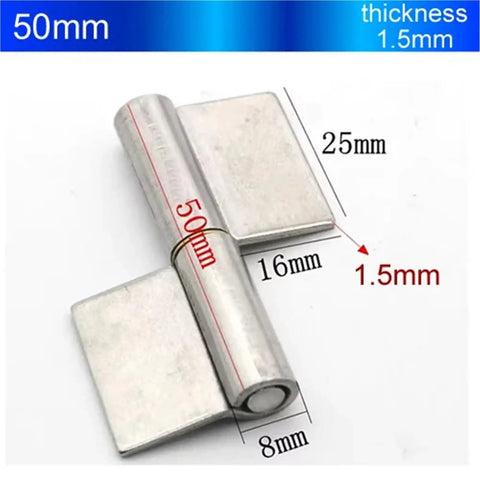 Stainless Steel Weldable Door Hinge Without Holes For Cabinets And Drawers, Heavy Duty Chest Of Drawers Hardware Accessory, 1 Piece, Color T