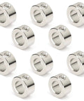 10 pack 8Mm Shaft Lock Collar Set For T8 Lead Screws, silver, tough carbon steel, includes 10 screws and M4 hex wrench