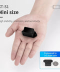 Compact XT-S1 Single Point Lidar Range Finder Sensor 0.3 To 30 Meters shown in hand for size comparison.