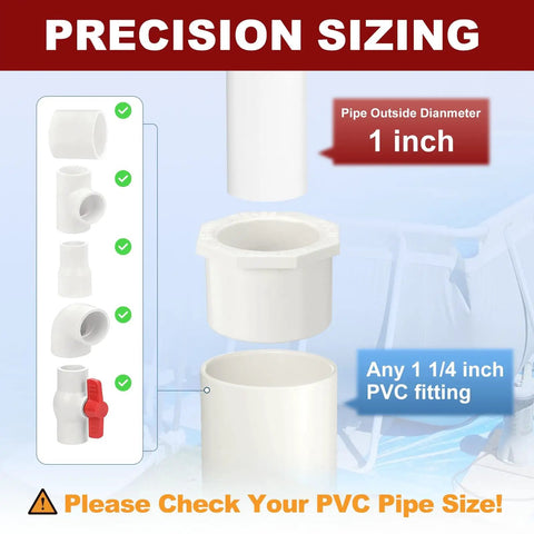 10 Pack One And A Quarter Inch To One Inch PVC Reducer Bushing Fittings Socket To Socket Schedule 40 Furniture Grade Budget Friendly Durable For Home Plumbing Sewer Irrigation And Industrial Pipe Connections, 1-1/4 to 1 inch PVC fitting