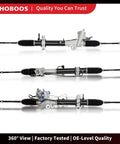 Hydraulic Power Steering Rack And Pinion Assembly For Nissan Murano 2005 2007 V6 3.5L Direct Fit Bolt In New Unit Leak Resistant Easy Install