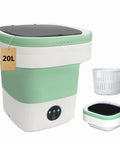 Nifty Portable Washer Compact Foldable With Quick Spin Mode And Three Clean Settings, 20L capacity, TPE material for easy laundry.