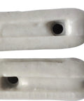 Two glazed ceramic antenna insulators, small size; part of the Glazed Ceramic Antenna Insulators, 22 Pack for CB radio setups