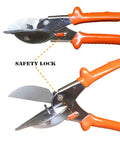 Multi Angle Miter Cutter With Spare Blade Handy Scissors Multipurpose Tool showing safety lock mechanism