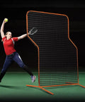 Built Tough Heavy Duty Steel Frame Pitcher Z Screen For Baseball And Softball Batting Practice Net 7 By 5 Feet in use