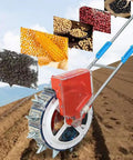 Walk Behind Garden Seeder With 16 Outlets For Easy No Fuss Planting beside corn and bean seeds