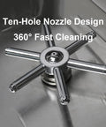 Dang Solid Stainless Steel Bar Glass Rinser With Integrated Drain Tray For Quick Cup Washing In Home Kitchens And Local Pubs sleek ten-hole nozzle design.