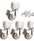 Heavy Duty Furniture Caster Wheels With Quiet Rubber Tread Roll Like A Dream On Any Floor 80kg Load Capacity U Bracket Mount set of four