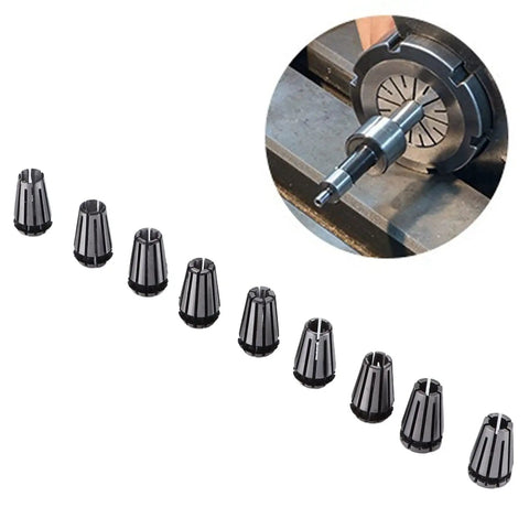 ER8 Collet Set 9Pcs Spring Collets High Precision For CNC Milling Engraving Machines And Lathes Workholding Tooling Kit on display
