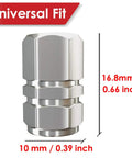 Heavy Duty Tire Valve Caps 12 Pack With Rubber Seal And Hexagon Design, Dust Proof All Weather Leak Proof Air Protection in close-up