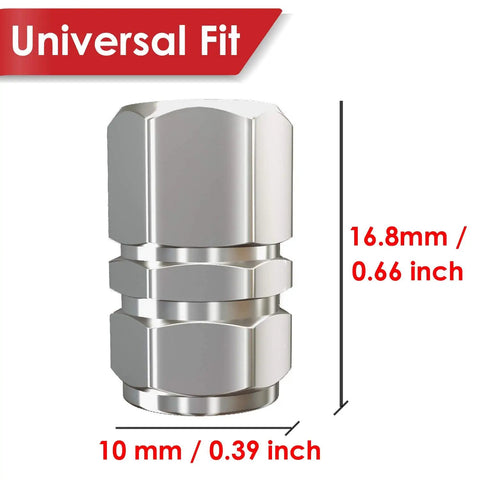 Heavy Duty Tire Valve Caps 12 Pack With Rubber Seal And Hexagon Design, Dust Proof All Weather Leak Proof Air Protection in close-up