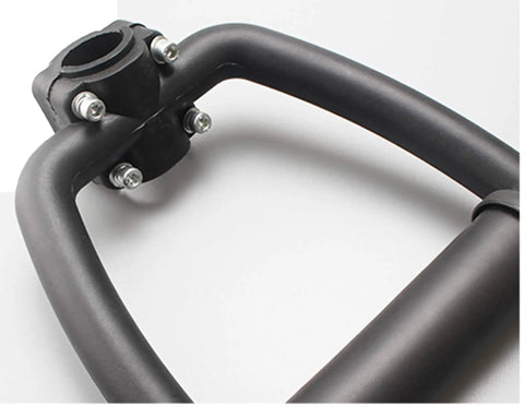 Universal Loop Handle Bar Mounting Hardware Kit For Weed Eater Trimmers Replacement Trimmer Handlebar in black.