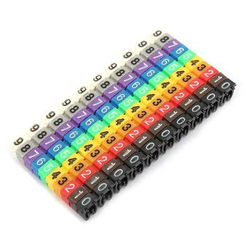 Clip On Wire Markers Set Colorful Cable Number Labels For Easy Color Coded Wiring Tube Cable Markers For Marking Cables