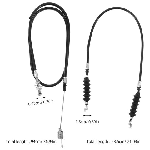 Two Pack Golf Cart Throttle Cable Kit 37 Inch and 21 Inch Exact Fit From Accelerator Pedal To Governor Replace Worn Cables