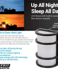 Dusk To Dawn Bronze Half Moon Outdoor Wall Light With 5000K LED, Energy Saving Security Lighting For Porch And Patio