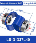 D27L40 8X8mm Encoder Shaft Coupling Double Loop Beefy Flexible Aluminum For CNC Machines And 3D Printers Servo Motors 1Pcs
