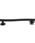Wave Grab Bar One And A Quarter Inch Diameter And Sixteen Inch Length In Oil Rubbed Bronze ADA Compliant Stainless Steel Eighteen Gauge Wall Mounted Grab Bar For Shower Or Tub Versatile Vertical Or Horizontal Install No Slip Grip displayed horizontally