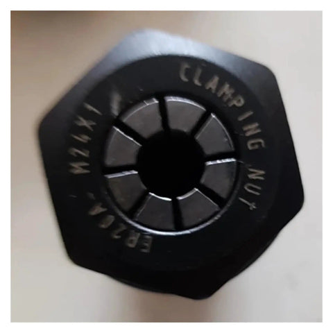 Heavy Duty Collet Chuck Motor Shaft Extension Rod For CNC And Milling Machines black clamping nut with multiple slots visible.