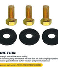 Deck Spindle Bolt Washer Kit For Hustler And Big Dog Mowers Fits Super Z Raptor SD Raptor SDX FasTrak X One XR Seven And Other Deck Spindle Assemblies For Quick Easy Mower Deck Fixes, 3 bolts 3 washers