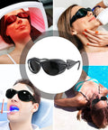 ULTREMA red light therapy glasses, black protective eyewear for tanning and IPL lasers (200–2000 nm)