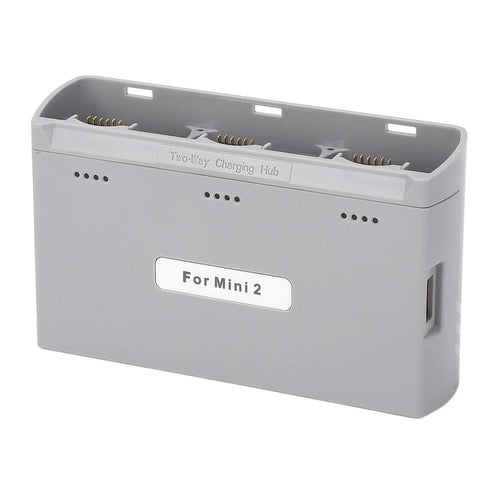 Two Way Battery Charger Hub For Mini4K 2 SE And Mini Series Drones showing side USB port and Mini 2 label