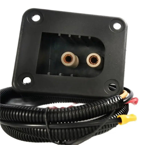 Plug In Socket Replacement For Golf Cart 36V Charger Receptacle 73063G01 73051G29 DCS PDS TXT, front view, wires visible