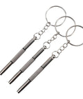 Eyeglass Repair Screwdriver Set 3 In 1 Flathead Phillips Star Nut Driver On The Go Keychain Portable Silver 3 Pack For Glasses Watches And Phones Stainless Steel