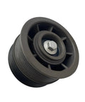 Heavy Duty Supercharger Double Pulley Drive Belt Idler Kit With Thickened Body And Deep Cogs for Mercedes M113K, close-up of pulley design.